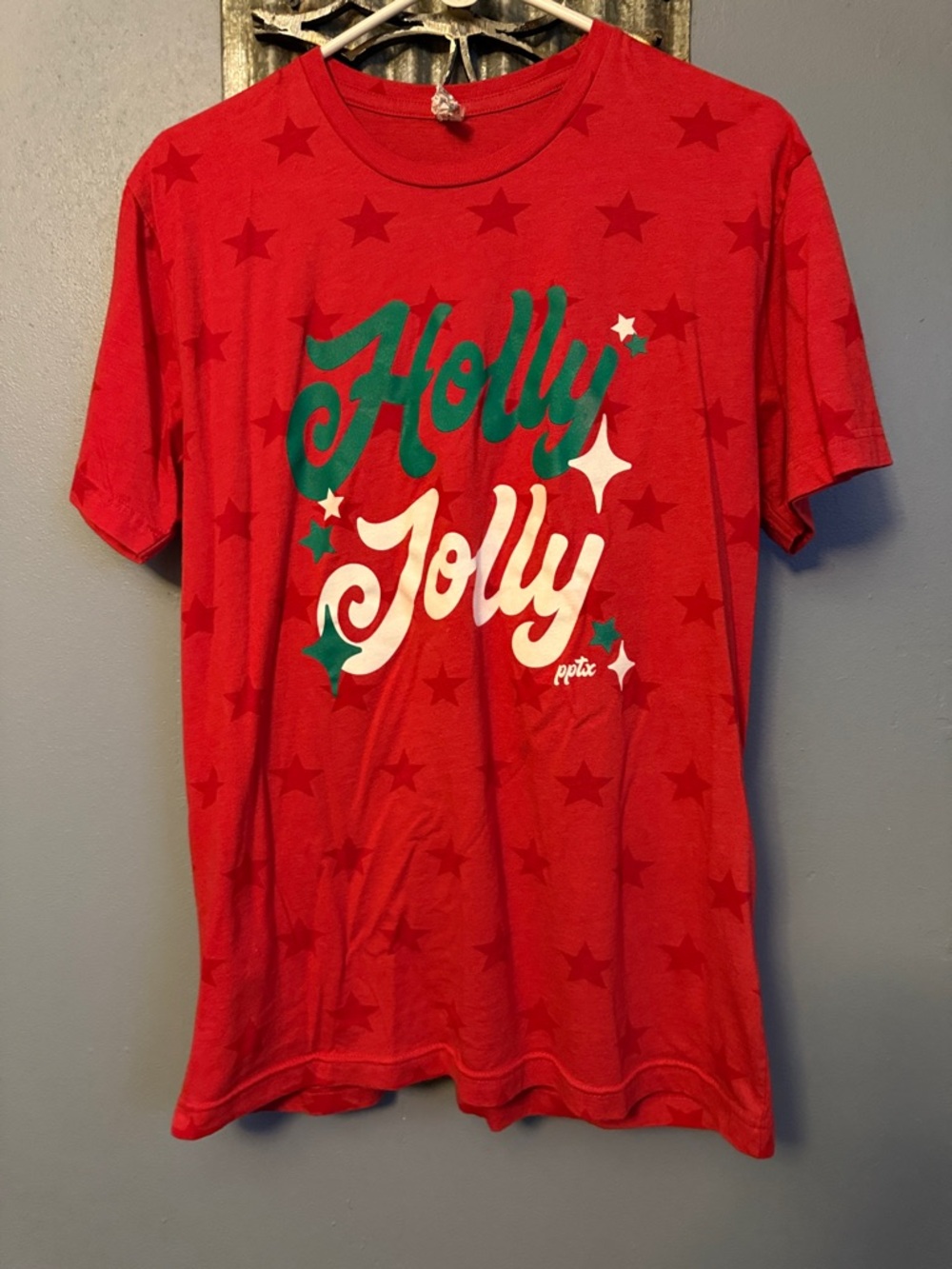 Holly Jolly Red Holiday Graphic Tee